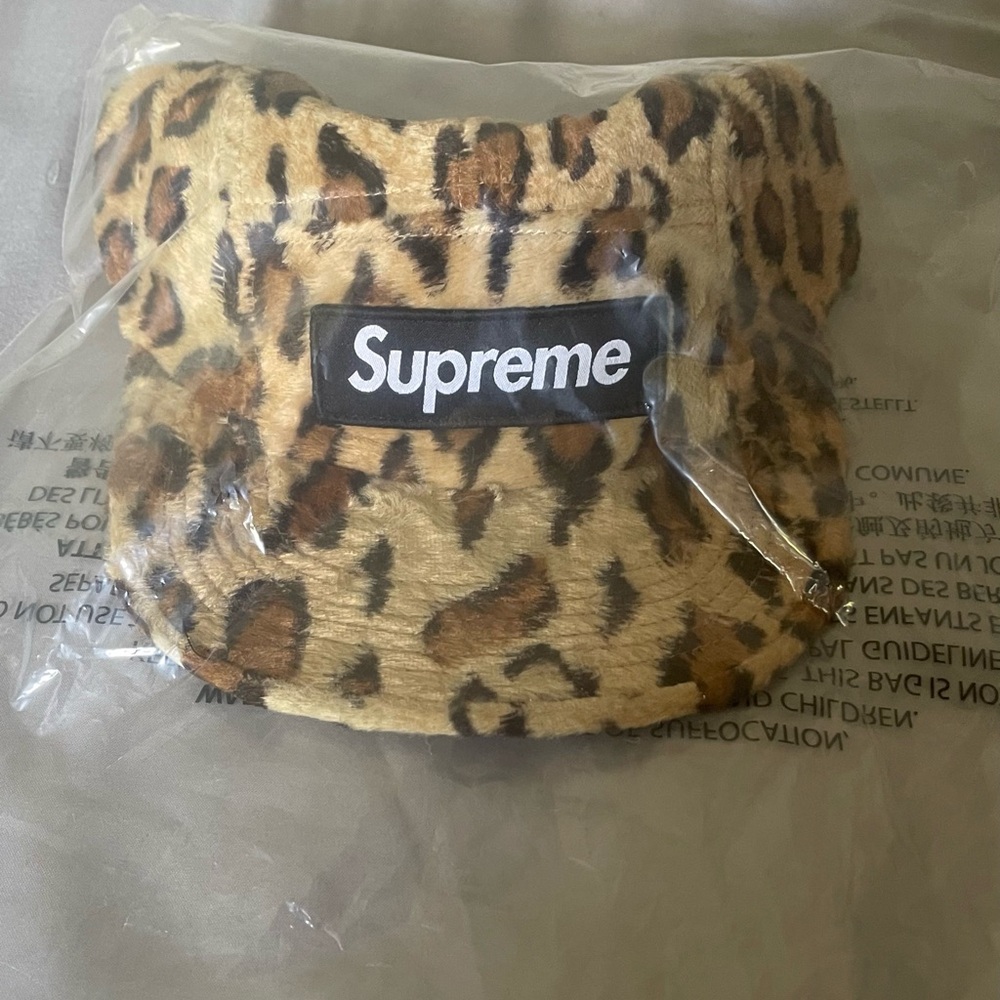 RARE 2000's style Supreme GOODENOUGH Camp Cap Cheetah print